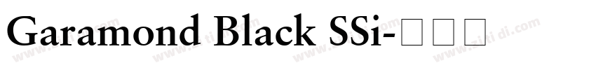 Garamond Black SSi字体转换